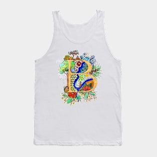 B - an illuminated letter Tank Top